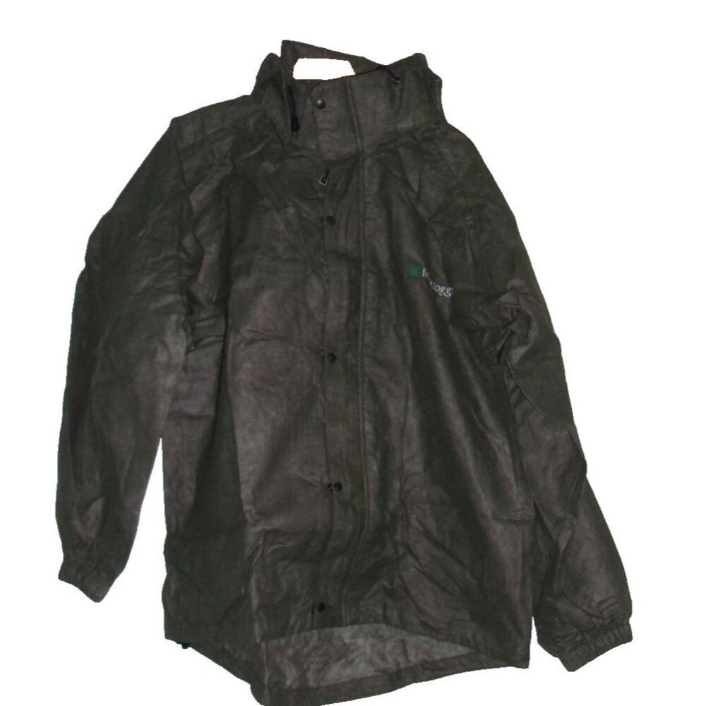 Frogg Toggs Gray Rain Jacket Sz. M/L Polypropylene Lightweight Motorcycle Mens